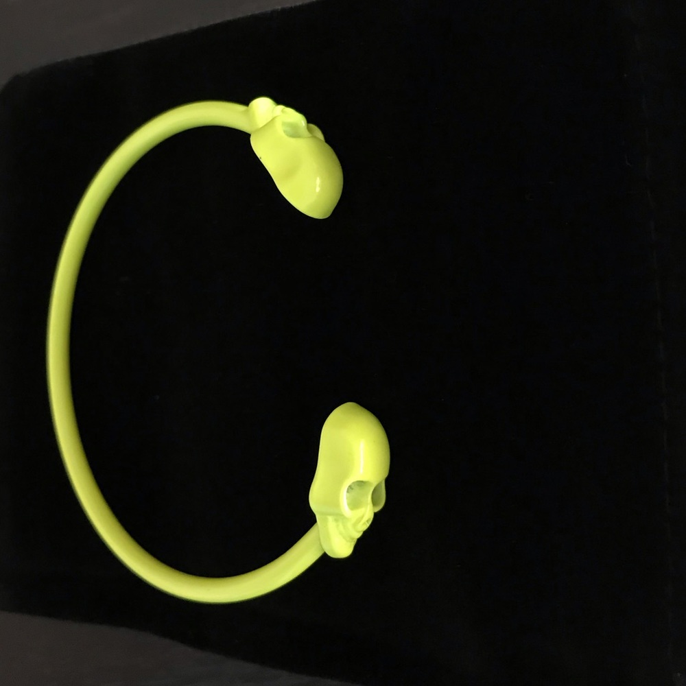NEW Skull Bangle Bracelet Neon Green